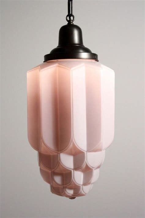 Art Deco Pendant Light Glass Pendant Shades Glass Pendants Pendant Lights Pink Pendant Light