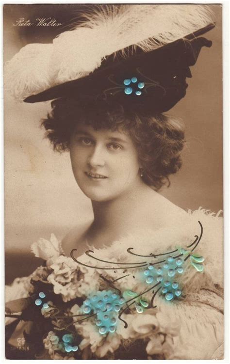 German Postcard Opera Singer Reta Walter 1940s Actresses Feather Hat