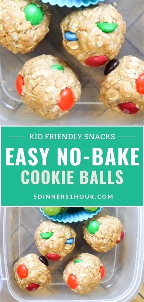 Easy No Bake Cookie Balls Snacks Recipe Kid Friendly Easy Healthy