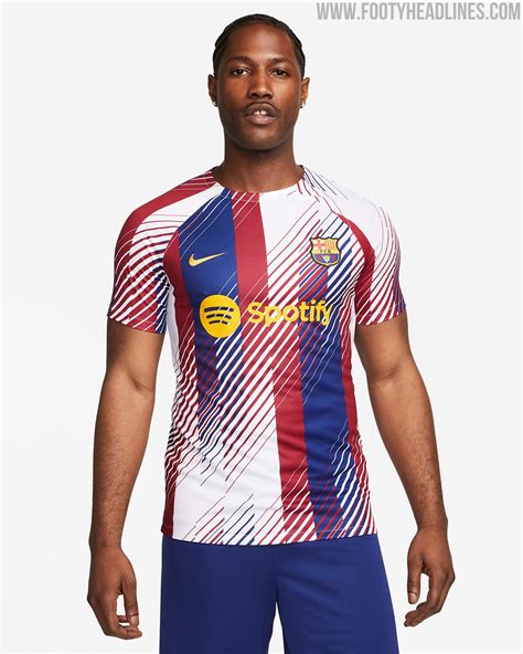 Unique Fc Barcelona 23 24 Pre Match Shirt Released Footy Headlines