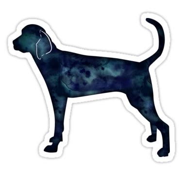Treeing Walker Coonhound Black Watercolor Silhouette by TriPodDogDesign | Treeing walker ...