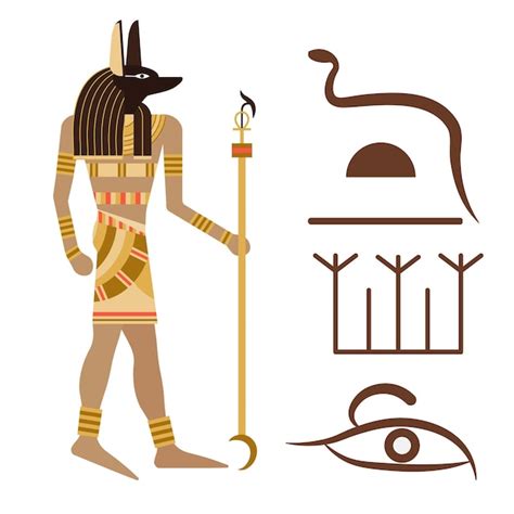Premium Vector Ancient Egyptian God Anubis Illustration In Cartoon