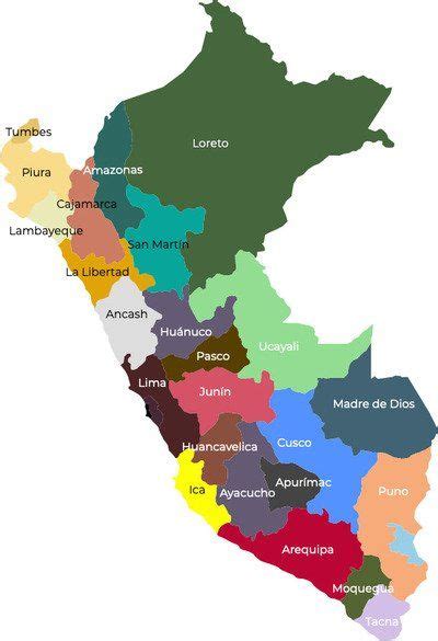 4 Tipos De Mapa Político Del Perú Para Descargar
