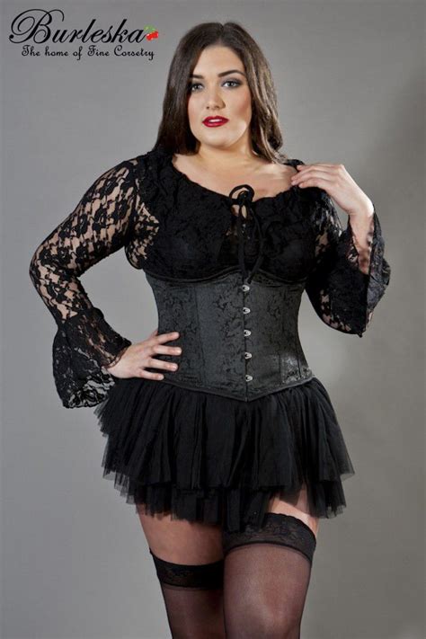 Candy Underbust In Black Brocade Ukcorsetsplus