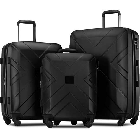 Segmart 3 Piece Spinner Expandable Luggage Segmart Lightweight