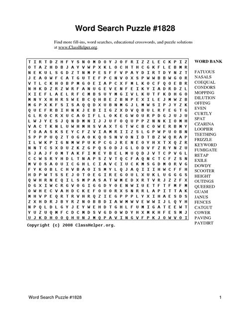 Word Search Puzzles Printable Bing Images Brain