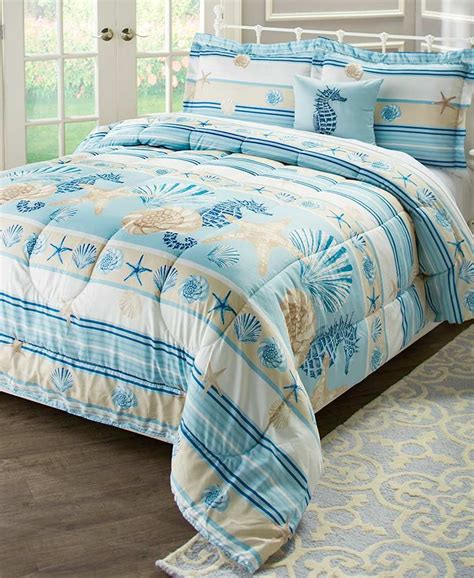 The quilt sets include a quilt which is a light comforter and the set comes with an extra throw pillow cover. 4-Pc. Coastal Comforter Sets | Comforter sets, Cheap decor ...