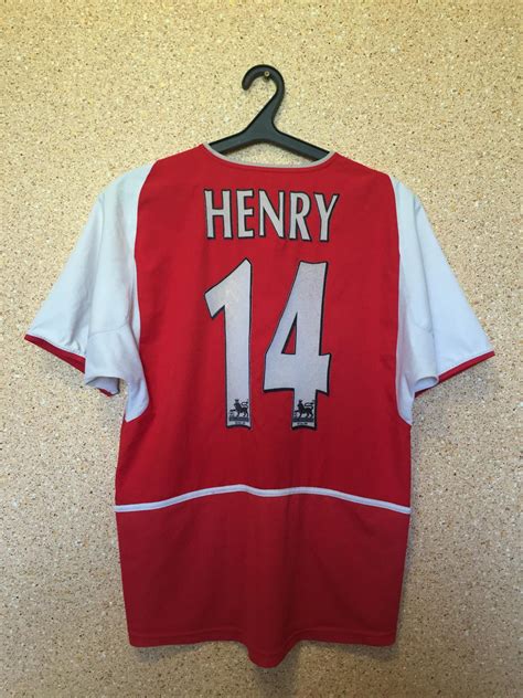 Arsenal Home Football Shirt 2002 2004 Sponsored By O2