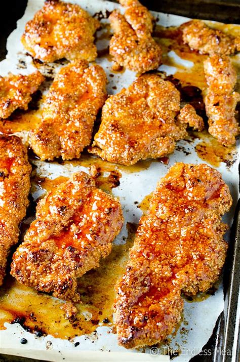 Sweet And Spicy Paleo Chicken Fingers The Endless Meal