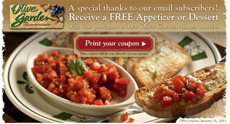 I made it without the breadcrumbs and the best dessert recipe i've ever tasted! Olive garden coupons printable code for restaurant lunch ...