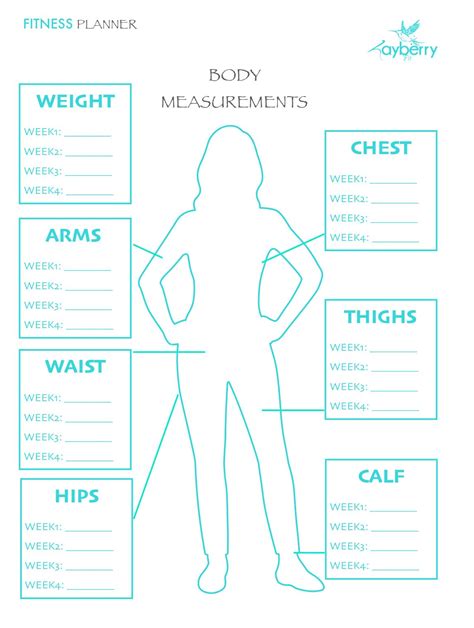 Track your progress with this body measurement chart. | Body chart ...