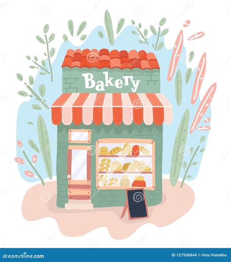 Bakery Shop On The Street Bakery Store Outdoors Stock Vector