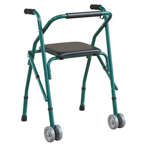 Walker With A Seat Two Button Release Folding Walker With