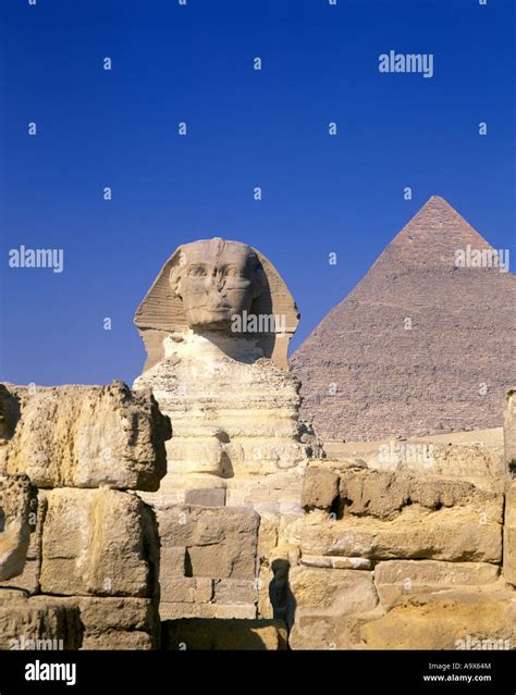 GREAT PYRAMID SPHINX RUINS GIZA EGYPT Stock Photo Alamy