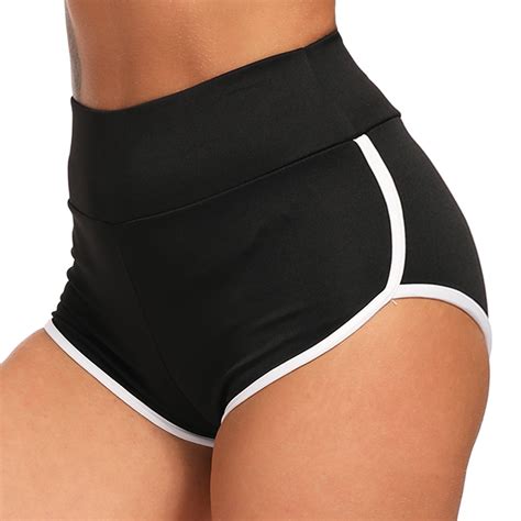 SEASUM High Waist Yoga Shorts For Women Tummy Control Scrunch Butt Lift