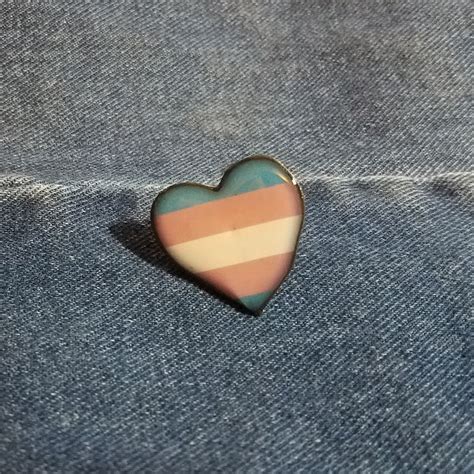 transgender pride pin lgbt pin trans t pride pin rainbow etsy