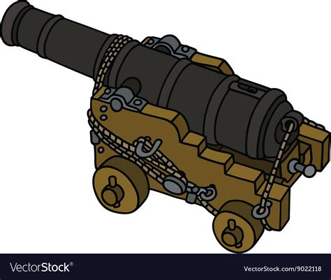 historic naval cannon royalty free vector image