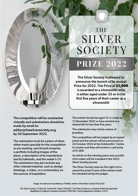 The Silver Society Prize 2022 The Silver Society