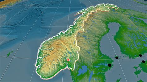 Norwegen Physische Karte Der Erleichterung