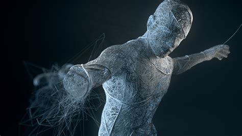 Disintegration On Behance Digital Sculpture Digital Artwork Wire