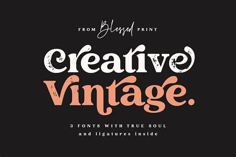 Creative Vintage Serif And Script Fonts Design Cuts