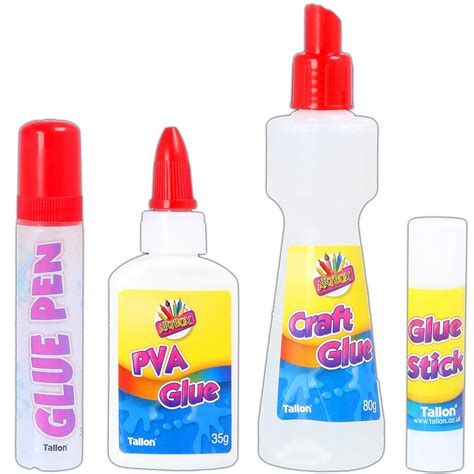 4x Craft Glues Set Safe And Non Toxic Pvawater Basedstick Kids Art