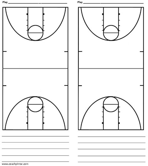 Basketball Court Diagrams For Drawing Up