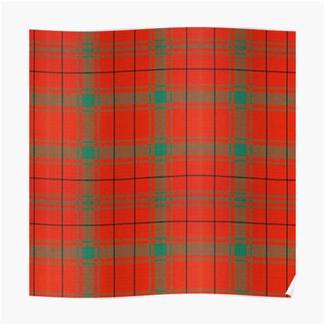 Macdonald Of The Isles Red Ancient Tartan Poster For Sale By Tartans