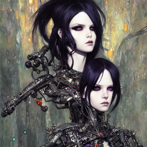 Portrait Of Beautiful Young Goth Alien Cyberpunk Stable Diffusion