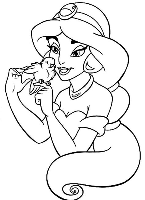 A splash of color is all you need to bring ariel prince eric flounder and sebastian from the disney animated classic the little mermaid to life. Free Printable Jasmine Coloring Pages For Kids - Best ...