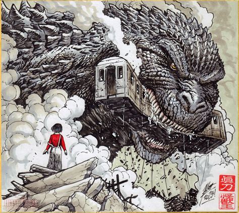 Matt Franks Godzilla Minus One Art Rgodzilla