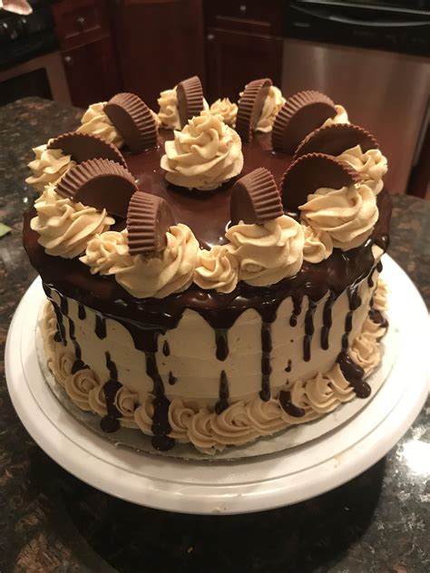 Reeses Cake Chocolate Cake With Peanut Butter Buttercream