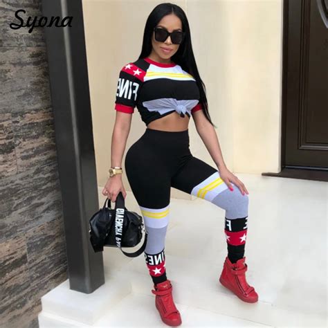 2018 casual sexy 2 two piece set track suit tracksuit women crop top trendy pants colorful