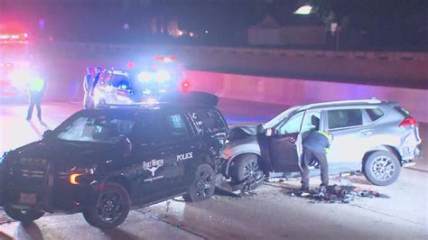 Two Fort Worth Officers Civilian Injured In Overnight Crash On