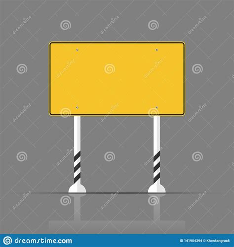 Yellow Traffic Signroad Board Signs Isolated On Transparent Background