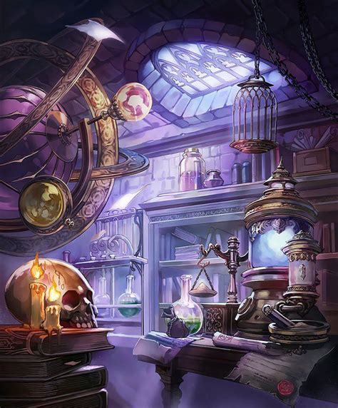 Card Silent Laboratory Fantasy Rooms Fantasy Artwork Fantasy