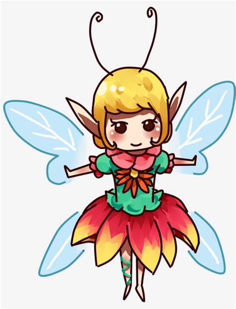 Fairy Tale World Elf Character Flower Fairy Elf Girl Flower Elf