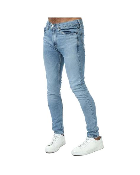 levi s 519 hi ball roll extreme skinny jeans in blue for men lyst uk