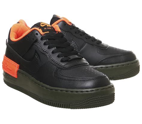 Nike air force 1 shadow from 8765руб in women's (save 23%) available in white + orange score 91/100 = great! Nike Air Force 1 Shadow Trainers Black Black Orange ...