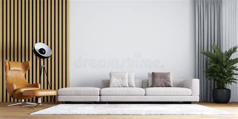 Interior Living Room Wall Mock Up Background Stock Image Image Of