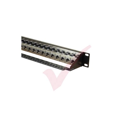 This 24 port universal 568a/b category 6 rack mount patch panel takes up a single rack space (1u). 24 Port Cat6a Coupler Patch Panel