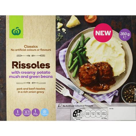 Woolworths Rissole And Mash 350g Woolworths