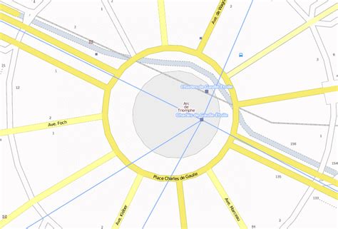 Arc De Triomphe Stadtplan Mit Luftbild Und Unterkünften Von Paris