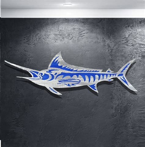 Marlin Blue Metalistik Metal Wall Art