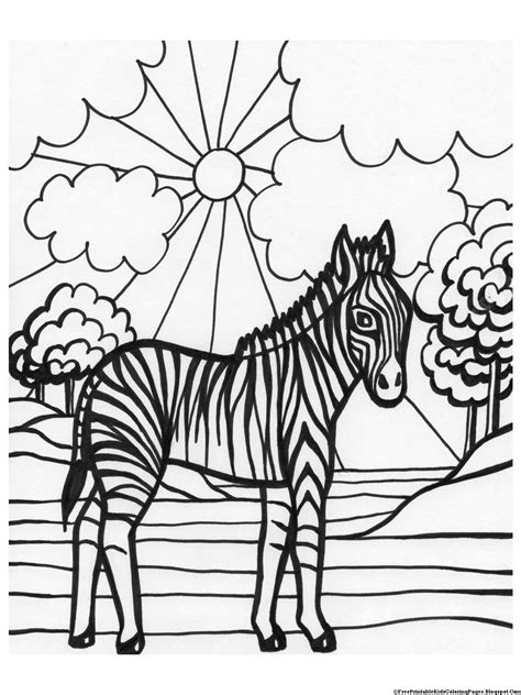 Online coloring pages for kids and parents. Zebra Coloring Pages - Free Printable Kids Coloring Pages
