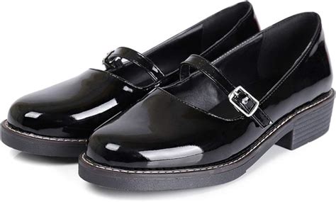 Women Trendy Round Toe Mary Jane Shoes Classic Round Toe Pu Leather