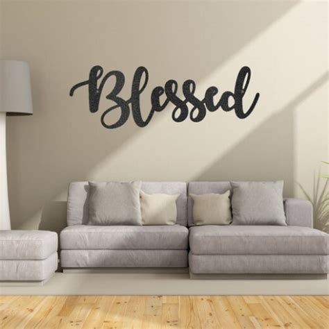 Blessed Script Acrylic Wall Art Iconic Decor