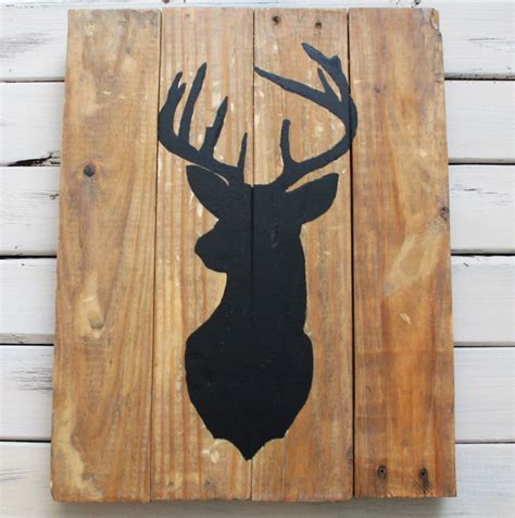 Rustic Deer Wood Sign Country Decor Farmhouse Deer Head Wall Sign