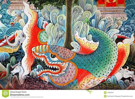Fish In Traditional Thai Art Stock Image Image Of Buddhism Ornate