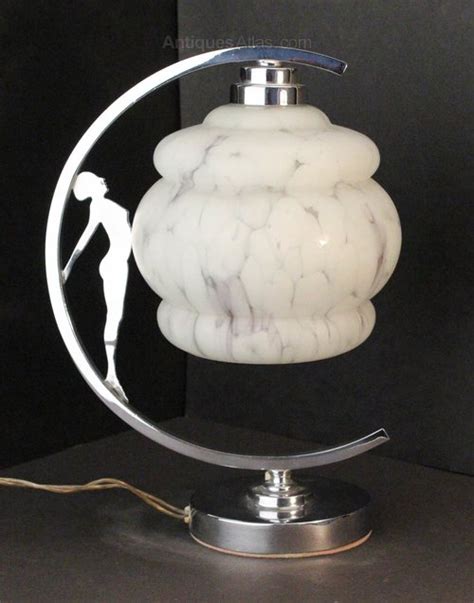 antiques atlas modernist art deco chrome lady table lamp